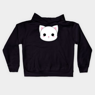 Cute White Cat Kids Hoodie